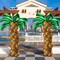 100 Pcs Palm Tree Leaves Balloons Coconut Balloons Set 10 Pcs Foil Green Coconut Tree Leaves 90 Pcs Brown Latex for Hawaii Luau Tropical Party Birthday Baby Shower